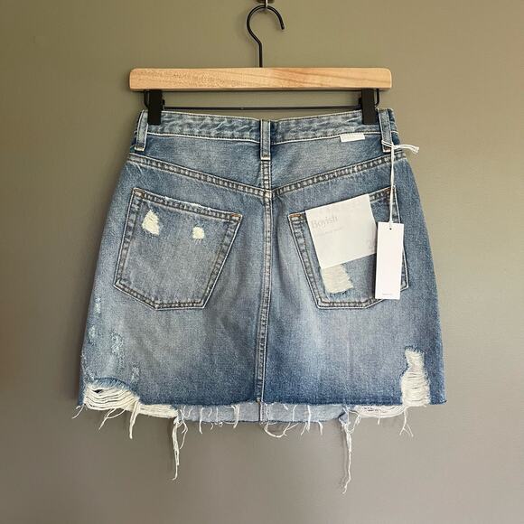 NWT‎ Boyish The Corey High Rise Rigid Denim Skirt in Dr. Strangelove Sz 26 Blue - Picture 11 of 16